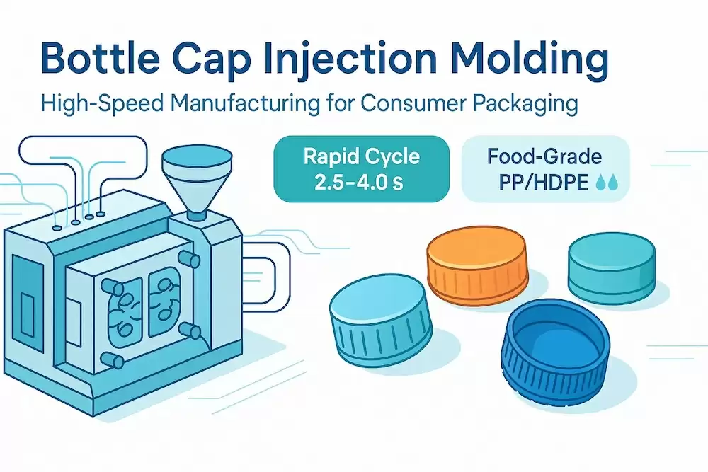 Bottle Cap Injection Molding | High-Speed Packaging with Food-Grade Materials